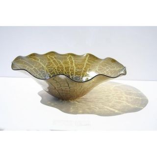 Hand blown Cracked Green Decorative Dish Today $99.99 Sale $89.99